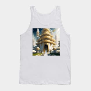 The Empress' Swirling Gardens Space Metropolis The Temple of Truth Is White Tank Top